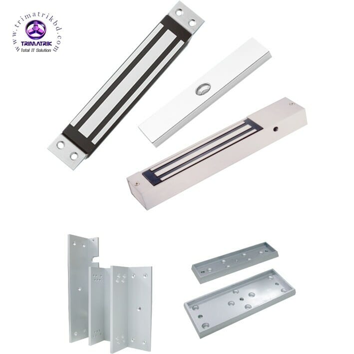 L&Z bracket for Electromagnetic; Bracket Dimensions : Z: 180L×50W×50H(mm) L: 250L×47W×28H(mm) For model : LM-280 Electromagnetic Lock Suitable for door type : In-swing wooden door, Metal door Door-open way : In-swing wooden door, Metal door, Narrow frame door Surface finish : Glitter silver ,sandblastinng high-strength aluminum alloy, sturdy and durable L&Z bracket for Electromagnetic
