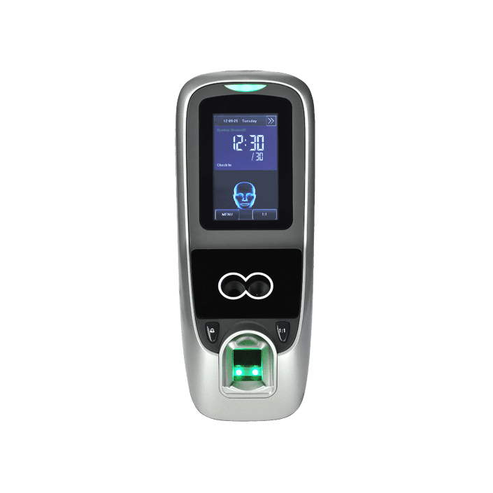 ZKTeco MultiBio700 Multi-biometric Access Control and Time Attendance Terminal; Fast and Accurate Fingerprint and Facial Identification Algorithm 1 stand or 1 touch a second user recognition. Stores 1500 faces and 2000 fingerprint templates Multiple Verification Modes 20 verification modes are available to improve security level. Default verification modes are Fingerprint only, Face only or RFID only. Other 19 modes are available. Easy Installation and Connectivity Wiegand input & output. Network interface by TCP/IP or RS485 Full Access Control Features Anti-passback. Access control interface for 3rd party electric lock, door sensor, exit button, alarm and doorbell Good Performance in Dark Environment Infra-red optical system enables machine to work well at night. ZKTeco MultiBio700 Bangladesh