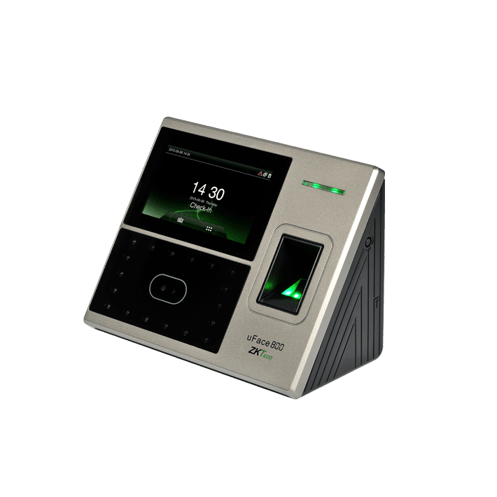 ZKTeco uFace800 Multi-Biometric Time Attendance and Access Control; Zkteco uface800 price in bangladesh Price: 25,500 Warranty: One Year Call: 01785-777722 Face Capacity: 3,000 and Fingerprint Templates: 4,000 Multi-language High verification speed built-in battery backup, providing approximately 4 hours of continuous operation Able to detect whether the face is an actual face or a photo, enhancing the security level of verification Zkteco uface800 price in Bangladesh, Best Zkteco uface800 in BD