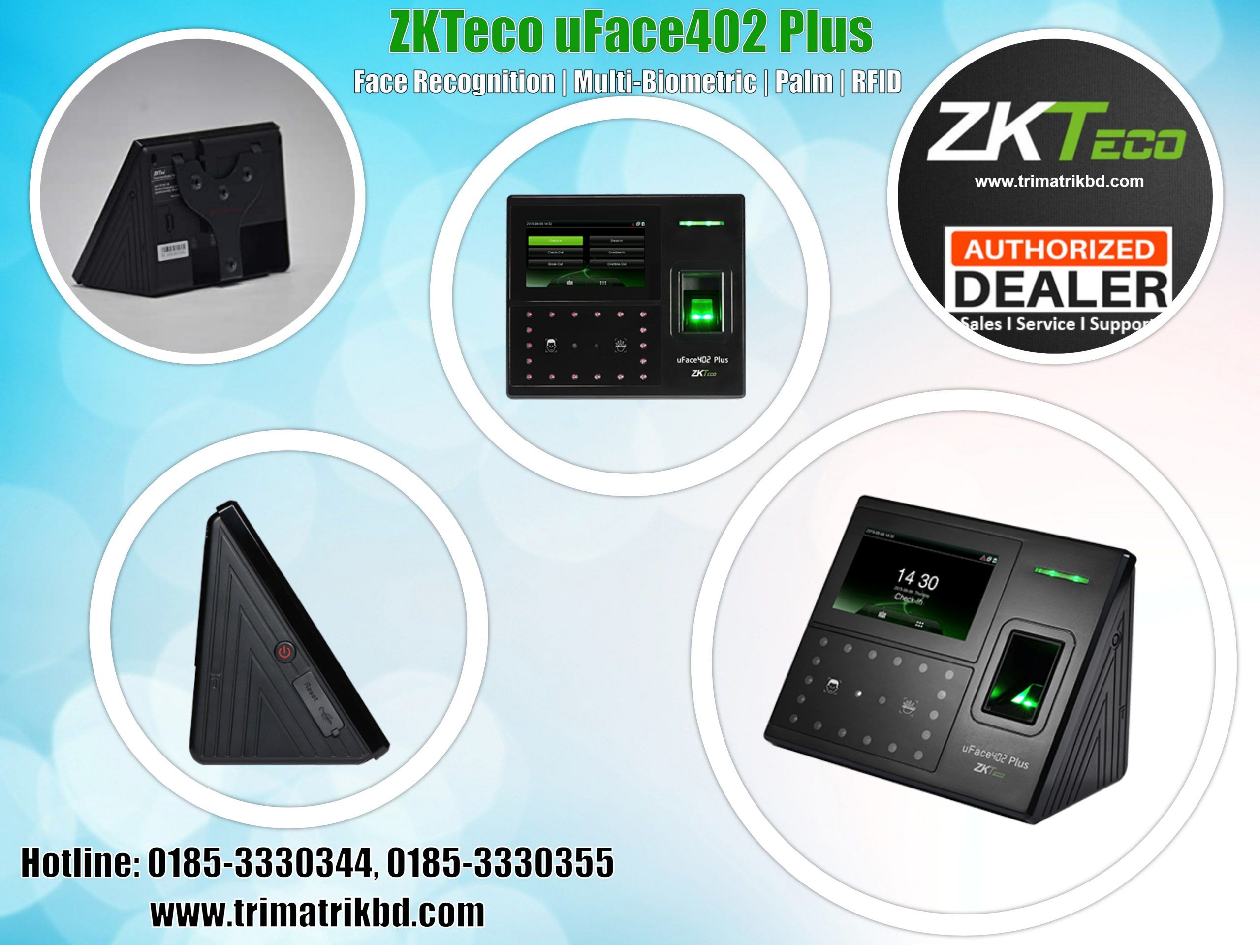 ZKTeco uFace402 Plus Price in Bangladesh ZKTeco uFace402 Plus BD | ZKTeco uFace402 Plus in Bangladesh