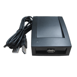 ZKTeco CR 10 USB RFID READER; Small and elegant design, standalone, Up to10CM read range, USB 5V DC / Max 100mA current, 2 color LED indicators red and green, 125 KHz / CR10E 13.56 MHz / CR10M frequency, -10º to +70º operating frequency, 10% to 90% relative humidity non- considered, black color, ABS + PC with texture material, IEmulation keypad operating system support, connected to PC through USB port Plug and play, read same serial number as ZKTeco devices. ZKTeco CR 10 USB RFID READER