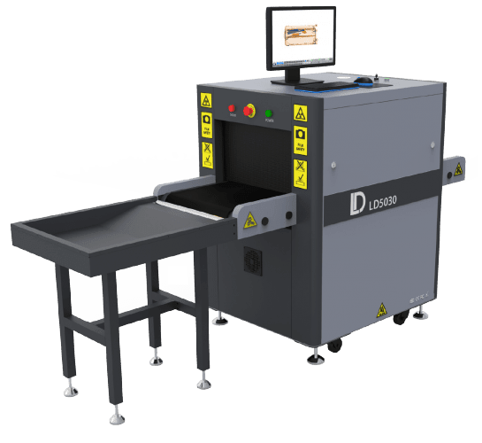 ZKTeco LD5030 Single Energy X-ray Inspection System; ■ Tunnel Size 507 mm(W) x 304 mm(H) ■ Speed 0.20 m/s ■ Maximum Load ≤150 kg (Adequate distribution) ■ Pseudo-color scanning image ZKTeco LD5030 Single Energy X-ray Inspection System