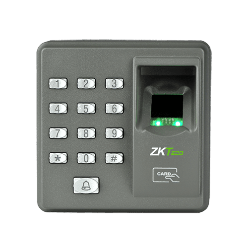 ZKTeco X7 Access Control Standalone Device(Offline); X7, one of innovative biometric fingerprint reader for access control applications. Offering unparalleled performance using an advanced algorithm for reliability, precision and excellent matching speed. It can operate on standalone mode with the interface for third party electric lock, alarm, door sensor, exit button and doorbell. Keypad operation is easy and convenient, such as, enrolling user, deleting user and accessing control parameter settings etc. ZKTeco X7 Access Control Standalone Device(Offline)