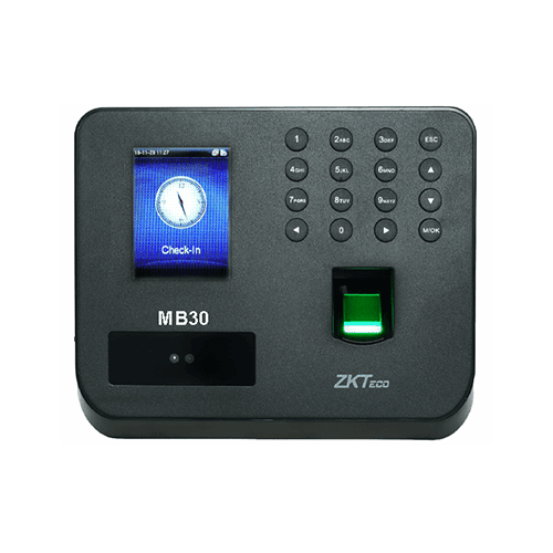 ZKTeco MB30 Face & Hybrid Biometrics Time Attendance & Access Control; Model : ZKTeco MB30 Biometric RF Optional : Fingerprint and Face Max User(1:N) 1000 Max Fingerprint (1:N) 1000 Max Face (1:N) 500 Max Record 1,00,000 LCD 2.8” Color LCD 01 Year Warranty ZKTeco MB30 price in bd